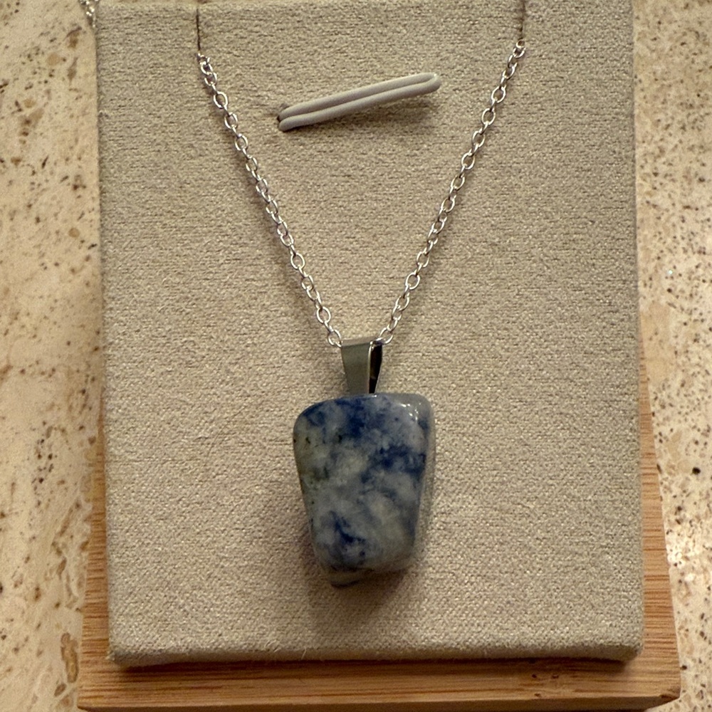 Sterling Silver Sodalite Pendant 18”Necklace